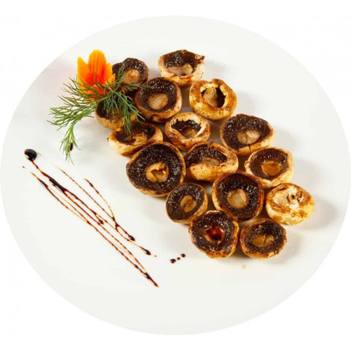 Ciuperci la Gratar (Grilled Mushrooms) - Restaurant Mariuca